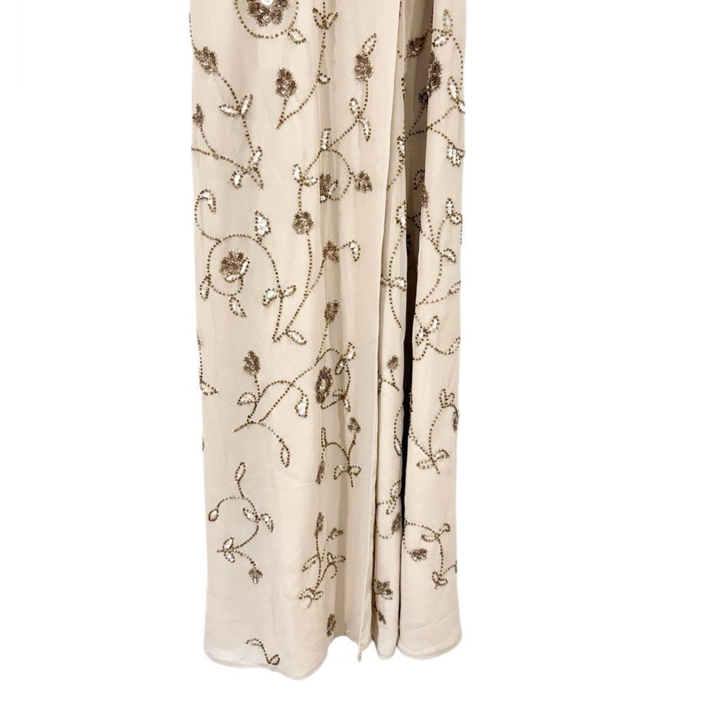 BHLDN Anthropologie Plymouth Wrap Beaded Dress Size 0 - Picture 5 of 10